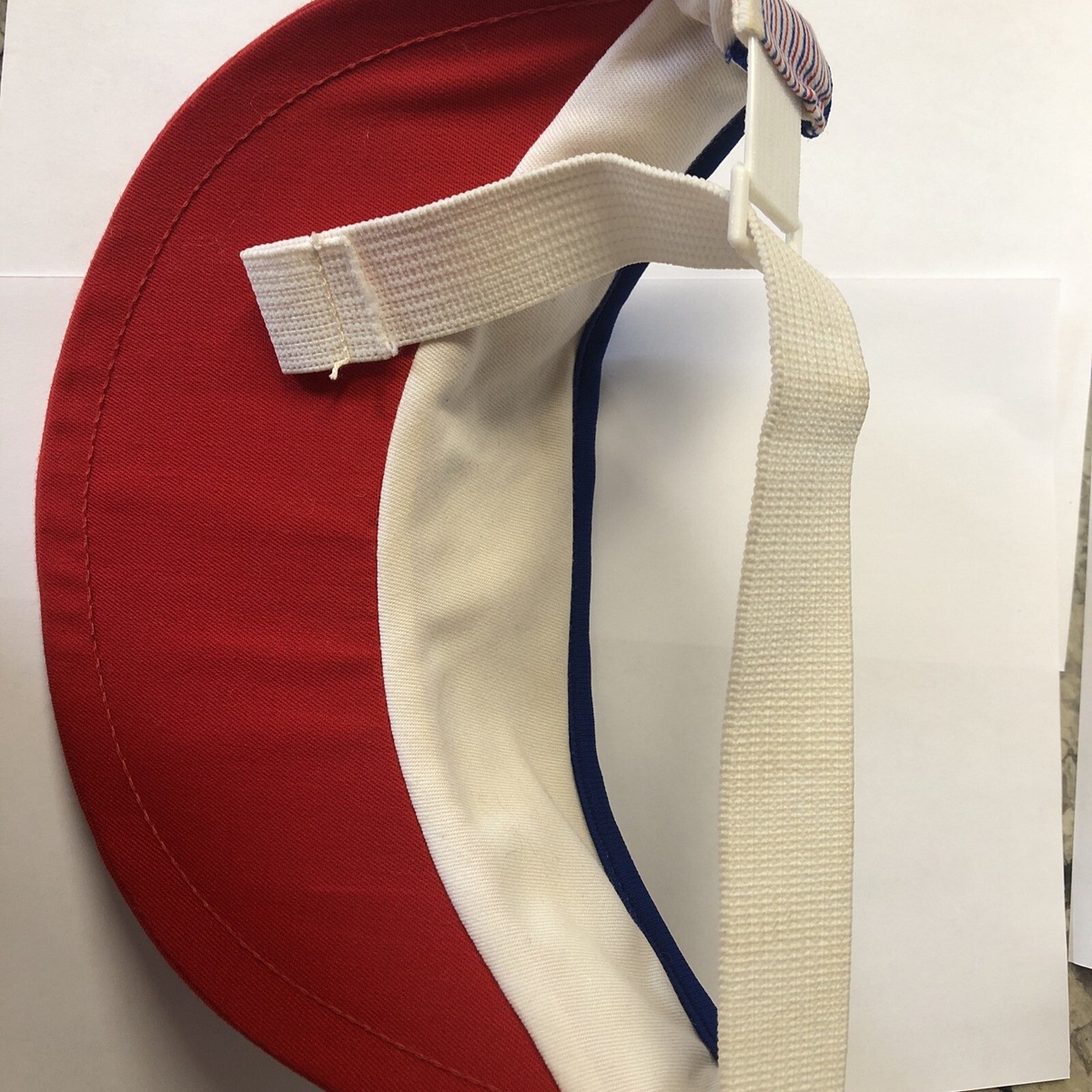 Vintage des années 80 rouge blanc bleu maille TRUCKER