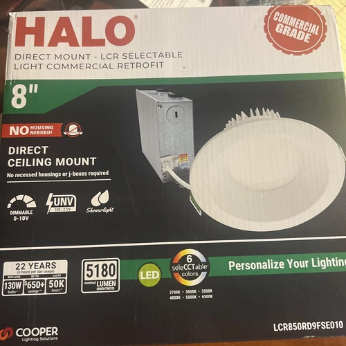 HALO LCR8 - 8 in. Soft White Selectable CCT Integrated LED Recessed Light with R