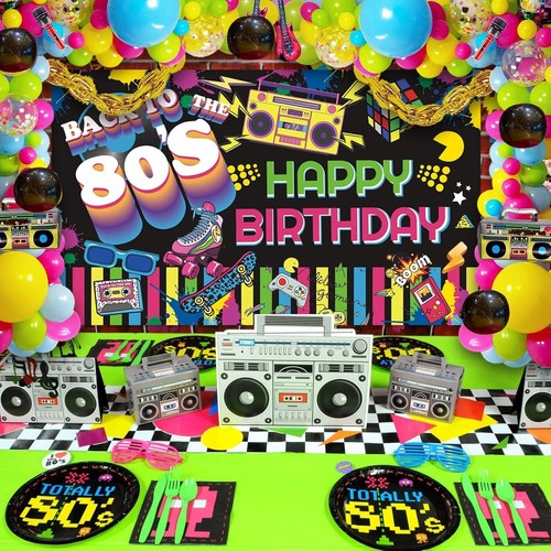 80er Party Banner, 80er Jahre Party Dekorationen, 80er Jahre Dekoration, Extr... - Bild 6 von 9