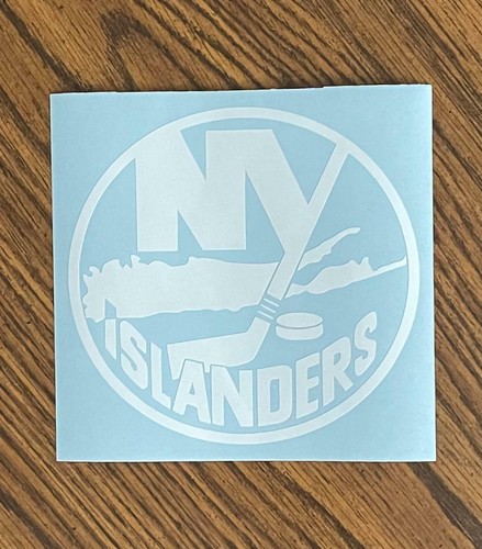 NEW YORK ISLANDERS vinyl decal sticker NY ISLES 6"x5.75" - COLOR : WHITE