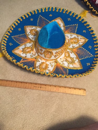 Authentic Pigalle Aqua/Gold Mexican 