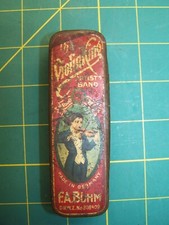 Vintage Empty Tin Violin King F.A. Bohm Tremolo Harmonica 4" x 1 1/4" x 3/4"
