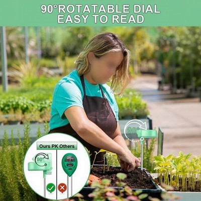 Boden Feuchtigkeit pH Fruchtbarkeit Licht Tester 4 in 1 ABS Material f��r Garten