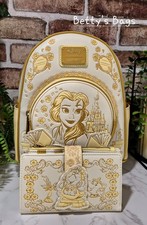Loungefly Beauty and the Beast Belle Tonal Sketch Portrait Mini Backpack Set  NWT