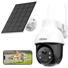 Solar Security Camera Wireless Outdoor System 3k/5mp Battery Powered Wifi Camera