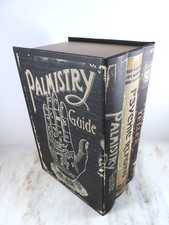 Jumbo Faux Books Storage Box Fortune Teller Phsychic Palmistry Connected Mystic