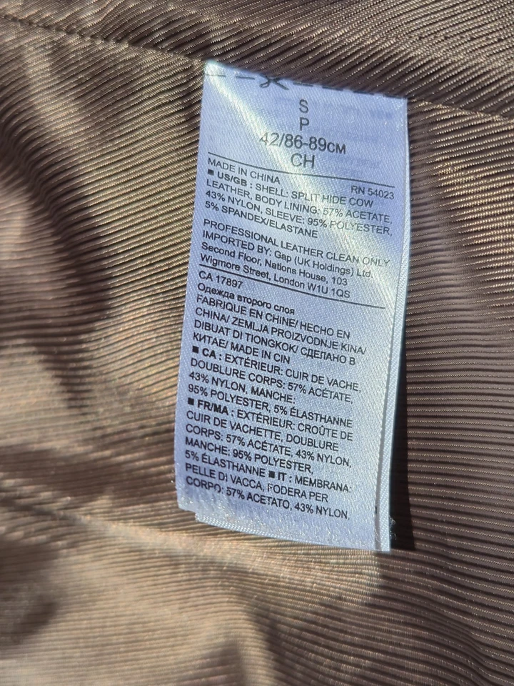 Banana Republic Brown Suede Moto Jacket Women's Size S - Image 4 of 4