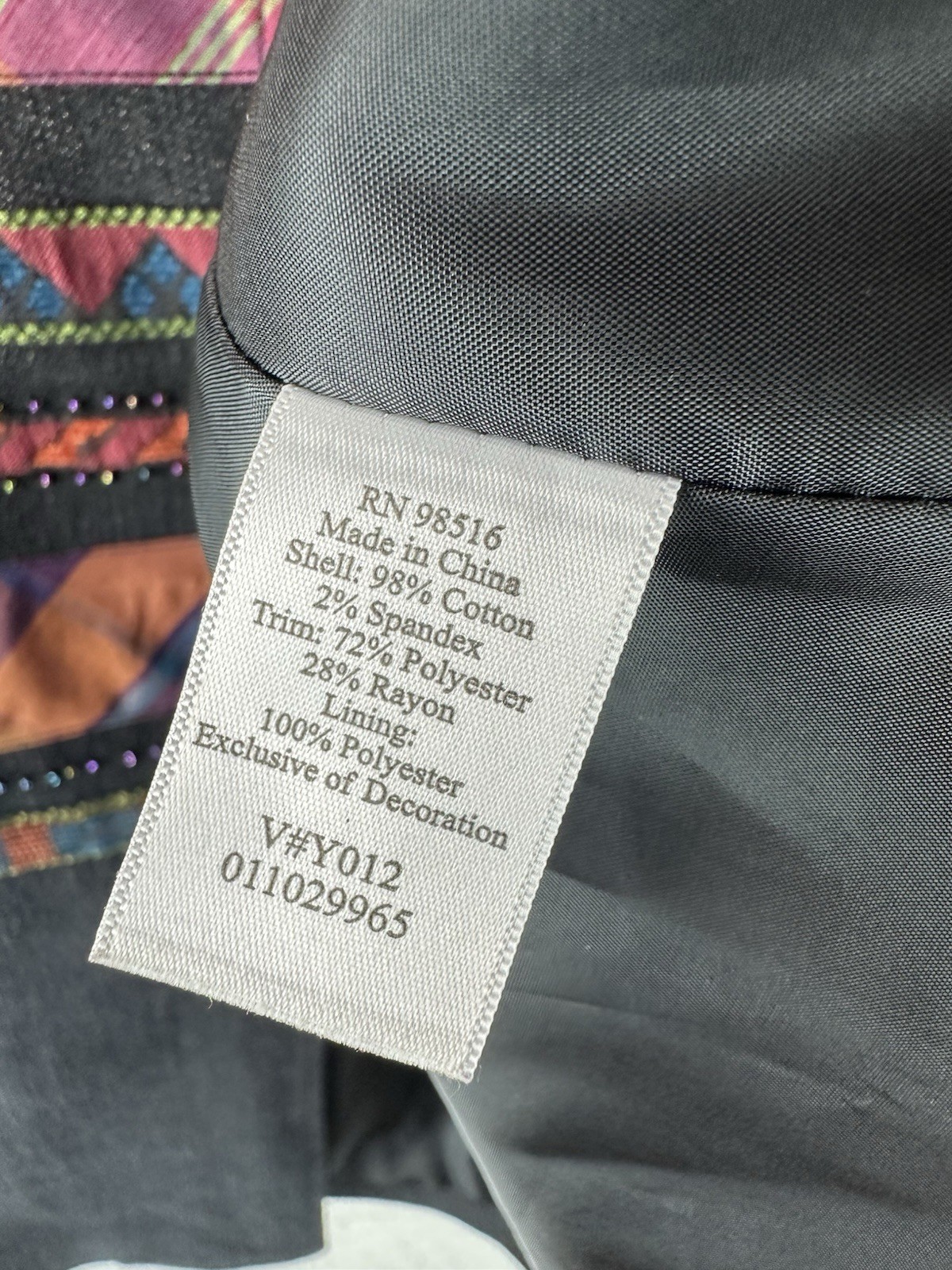 Coldwater Creek Patchwork Striped Jacket Womens 2… - image 10