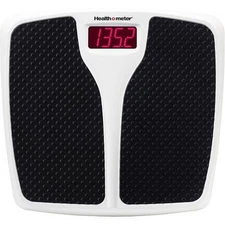 Split Mat Digital Scale, 400 lbs Capacity, LED Display, Black and White