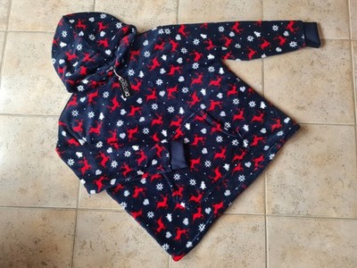 dunkelblauer Kuschel- Pullover mit Kapuze für Damen, Teens, Gr. one size