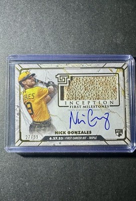 2024 Topps Inception Nick Gonzales First Milestones Auto Patch Relic RC #/99