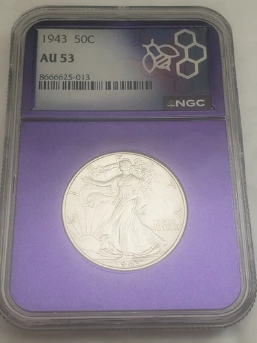 1943 Walking Liberty Silver Half Dollar NGC AU53