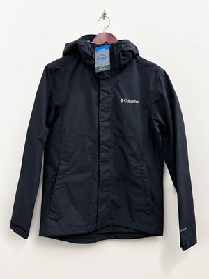 Columbia Omni-Tech Waterproof Hooded Jacket Black Mens S New With Tags