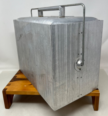 Vintage Aluminum Insulated Box MCM Industrial Decor Utility Container Cooler