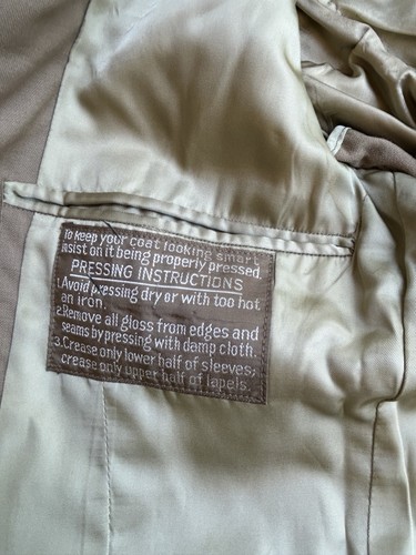Cappotto vestito kaki 1961 US Army 70° fanteria M-1 lana tropicale taglia 37XL WWII Corea - Foto 8 di 9