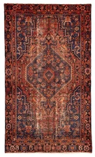 Traditional Vintage Hand-Knotted Area Rug 3'7" x 6'2" Oriental Wool Carpet