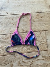 Tchibo mehrfarbig gemustertes Mädchen Neckholder Bikini Oberteil Alter 9