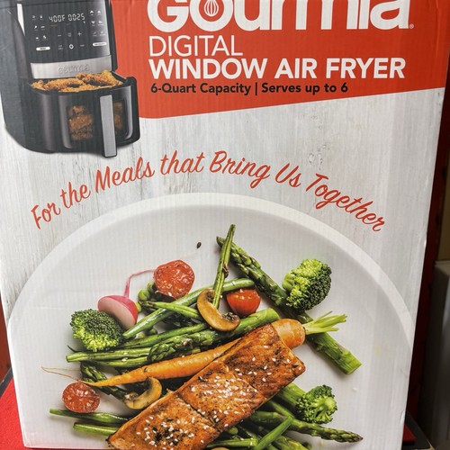 Gourmia Friggitrice ad Aria Finestra Digitale 6 Qt con 12 Preset e Cottura Guidata Nero - Foto 2 di 7