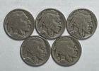 1927 1935 1936 1937 1937-D Buffalo Nickel Lot of 5