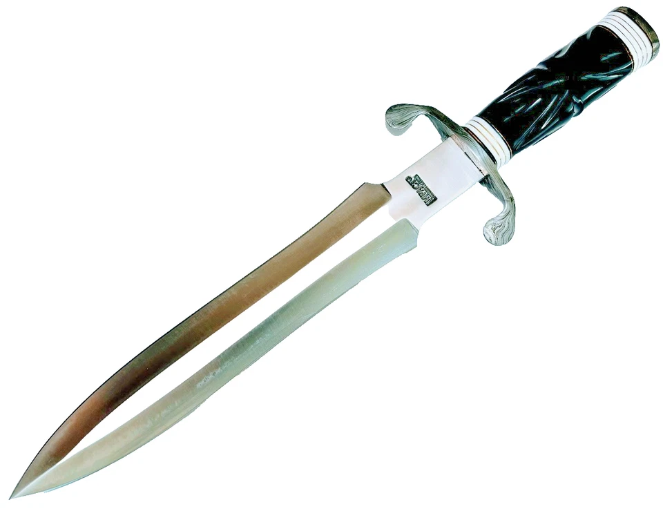 Cubiertos de impacto hechos a medida cuchillo de hoja de punta de lanza 17" daga cuchillos hechos a mano Foto 4 de 4