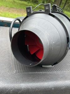 Black 4" Inline Growtek  Fan - Estate Item! See All Photos For More Information