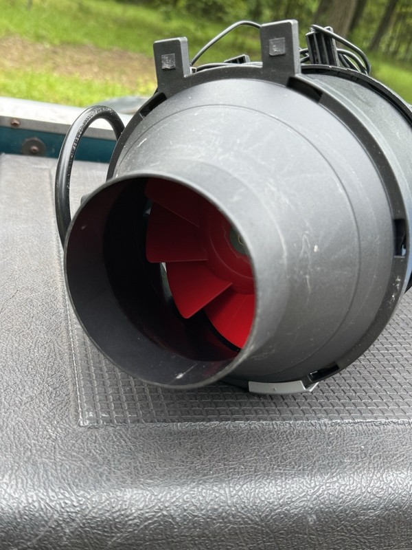 Black 4" Inline Growtek  Fan - Estate Item! See All Photos For More Information