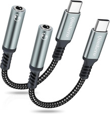 USB Type C to 3.5Mm Female Headphone Jack Adapter, 2 Pack USB C to Aux Audio Do