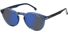 Carrera Crystal Blue Pantos Sunglasses w/ Mirror Lens - CA301S 0PJP XT 9O