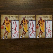3 Kobe Bryant LAKERS Rare Limited Edition HISTORIC NBA Promo Basketball Cards
