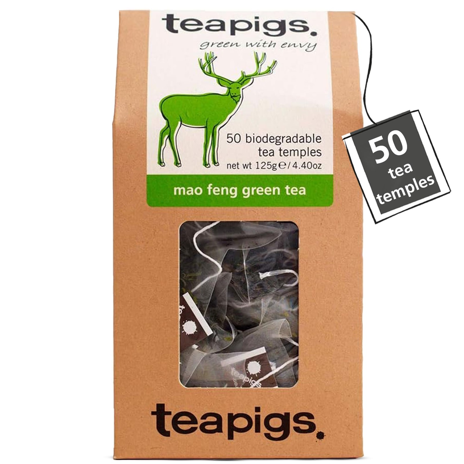 Mao Feng Teabags Made with Whole Leaves Authentic Whole Leaf Chinese Green Te...