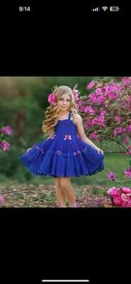 Nwt Dollcake Golly Gosh Royal Blue Dress Size 0 Mystery Rare Color 6/12 M