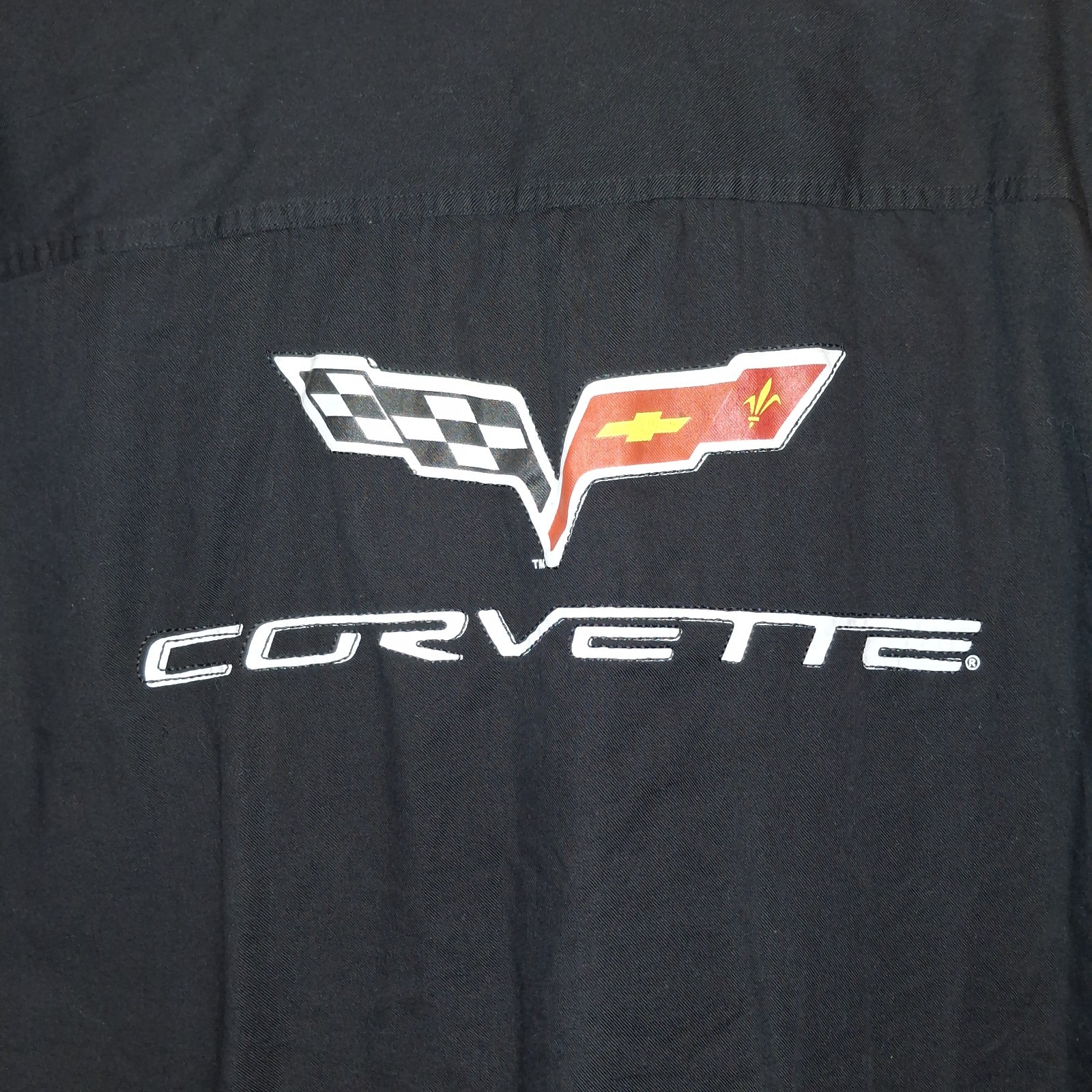 Corvette Button Down Mechanic Work Shirt Black 3XL - image 8