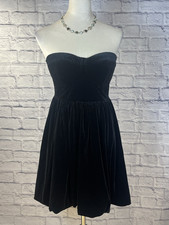 Shein Curve Dress size OXL Black Velour Bubble Hem strapless