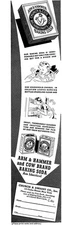 Vintage March 1940 Print Ad Arm & Hammer Baking Soda Cow Brand 2 7/8" x 10 1/4"