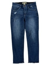 Democracy "Ab" Solution Dark Wash Mid-Rise Skinny Ankle Denim Jeans Women's 2