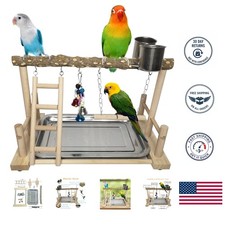 Bird Playground Birdcage Playstand Pet Bird Perch Platform Stand Parrot Play