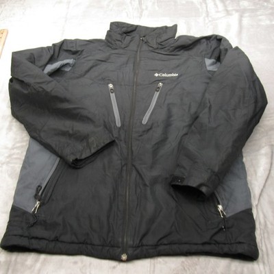 Columbia Antimony IV Jacket Mens Medium Black Insulated Water Resistant Rain