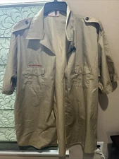 Boy Scout BSA UNIFORM SHIRT Mens 3XL 3x Extra Large Tan Short Sleeve P17