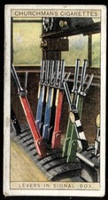 Tobacco Card, Churchman, RAILWAY WORKING, 1st, 1926, Levers in a Signal Box, #17