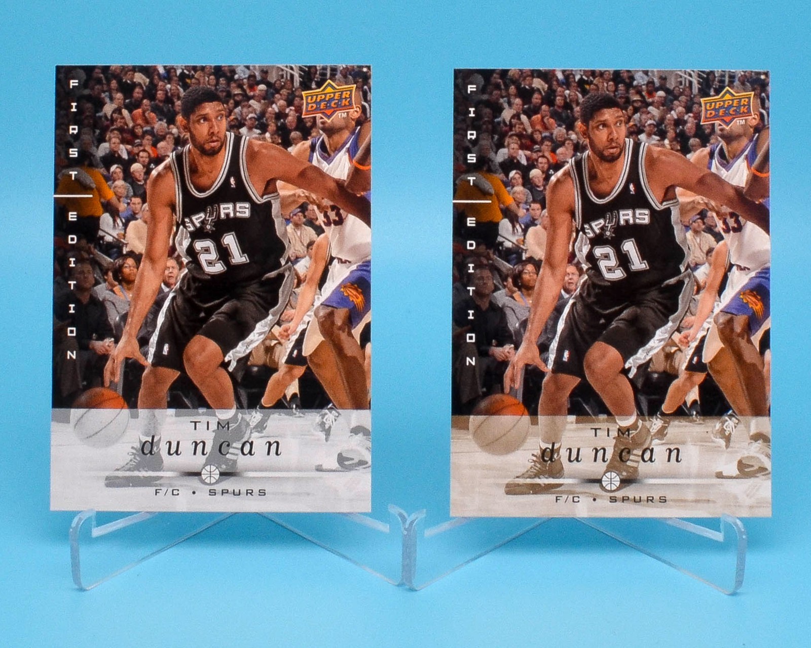 Tim DUNCAN 2008-09 Upper Deck First Edition GOLD Parallel & Base