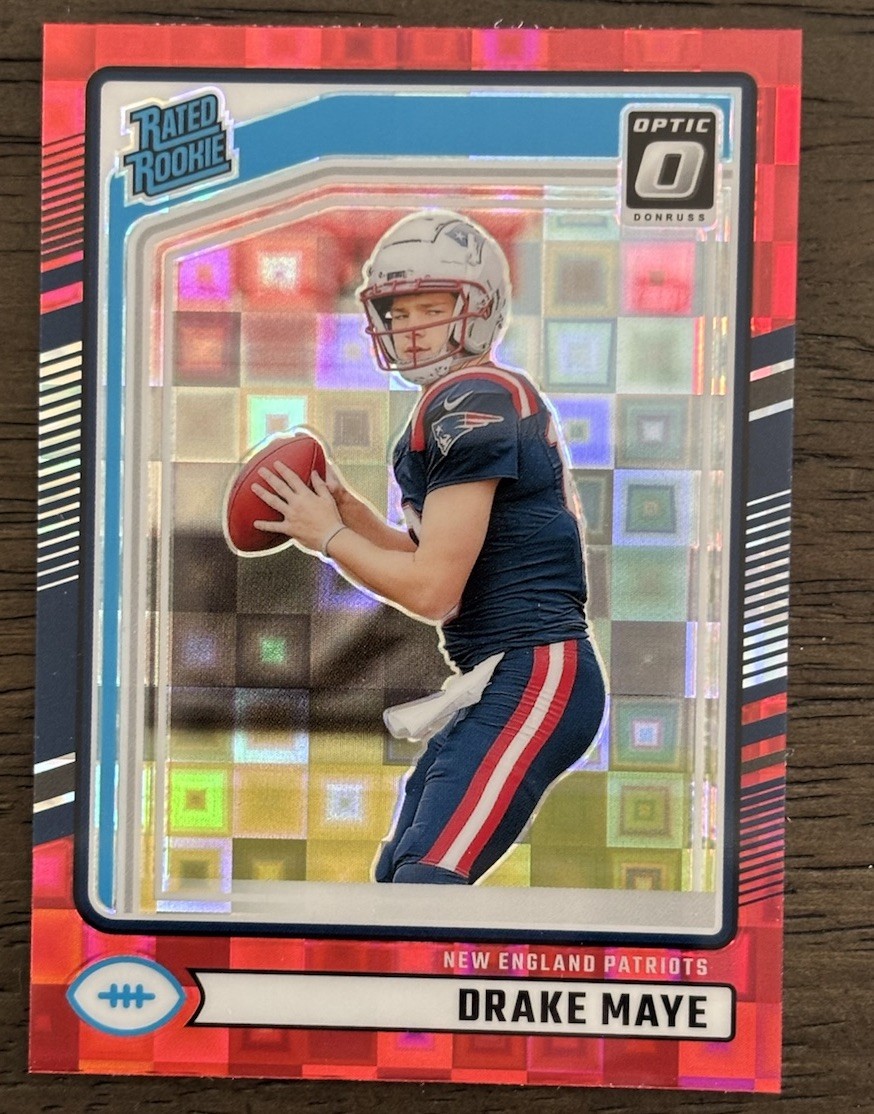 2024 DONRUSS OPTIC PREVIEW RED PANDORA PRIZM #379 DRAKE MAYE RC.   DM2