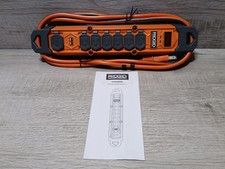 RIDGID8 ft. Cord 6-Outlet, 2.4 Amp USB-A, 15-Watt USB-C, 2100J Surge Protector
