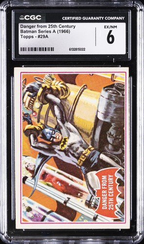 1966 Topps Batman Red Bat #29A Danger from 25th Century — CGC 6