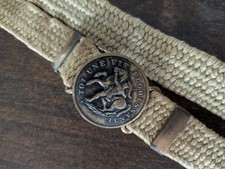 Vintage Hickok Style Belt Toi Une Vie Florissante Macrame Stretch Coin Buckle 28