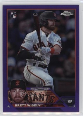 2023 Topps Chrome Update Purple Refractor 96/250 Brett Wisely Rookie RC 0b3