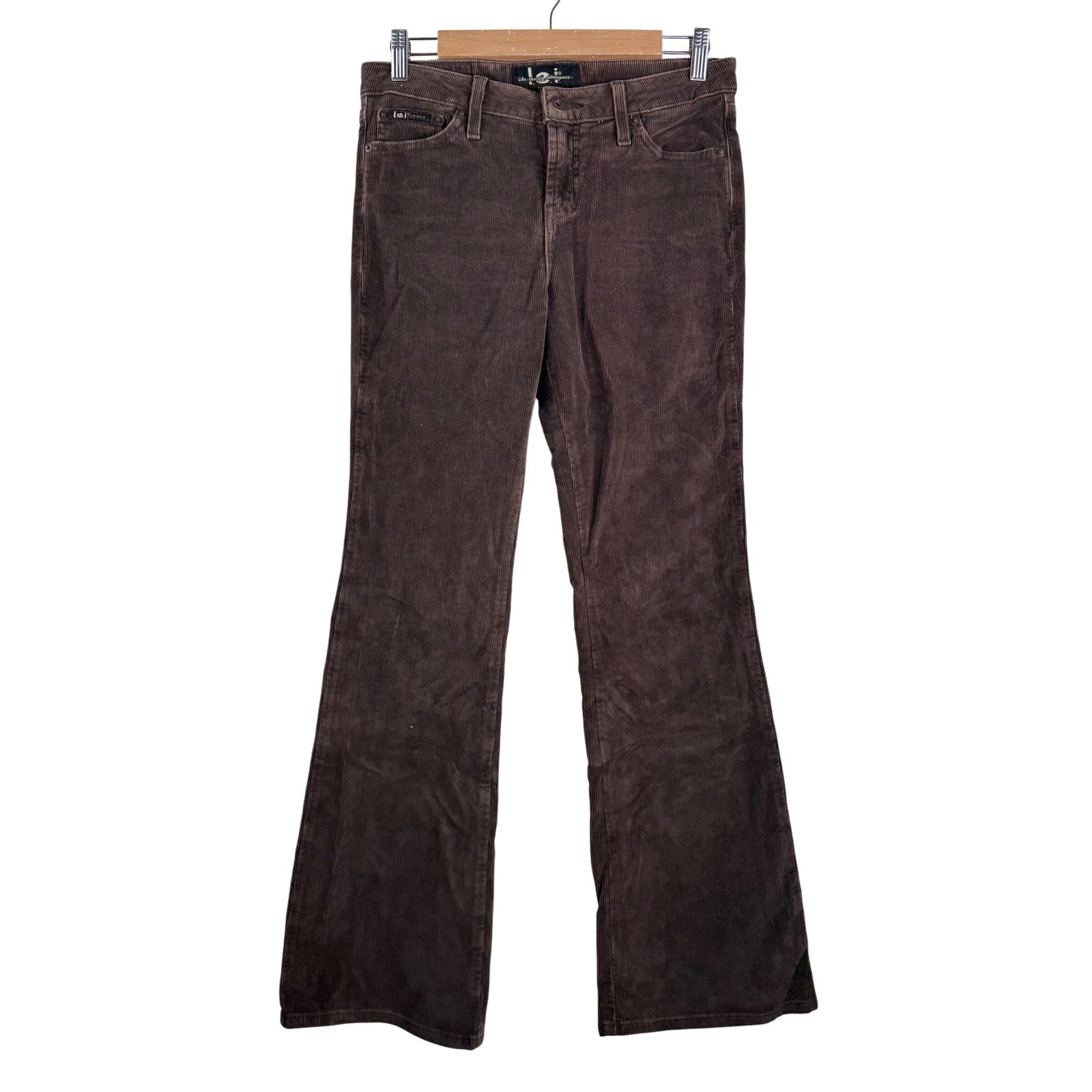 LEI low rise Brown Corduroy Flare Bootcut Pants Y2K boho cowgirl Size 9