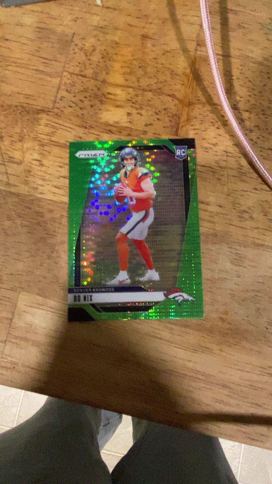 2024 Panini Prizm - Rookies Bo Nix #309 Green Wave Prizm (RC)