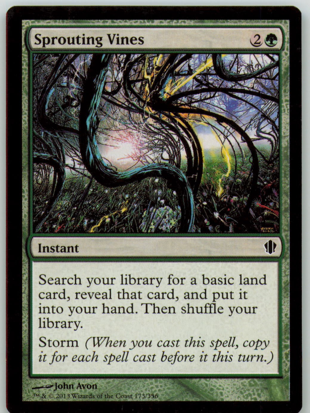 Sprouting Vines 173 Common Commander 2013 Magic: The Gathering LP