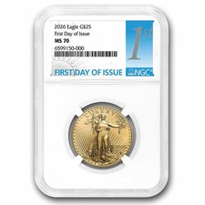 2026 1/2 oz American Gold Eagle MS-70 NGC (First Day of Issue) 4239.24 per troy oz