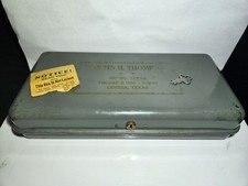 Vintage Metal Strong / Lock Box with Key  Working Key Included